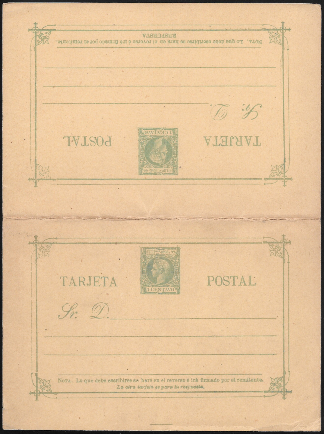 Philippines 1898 Postal Card 